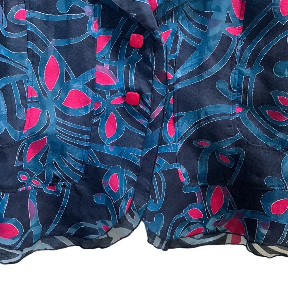 Beautiful Blue & Pink Blazer - Large - Picture 3 of 13